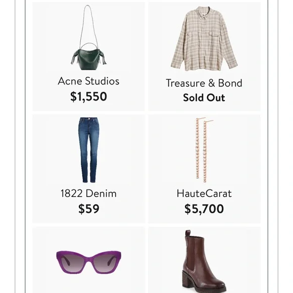 Nordstrom Treasure & Bond Boxy Plaid Flannel in Beige and White - Picture 2 of 11